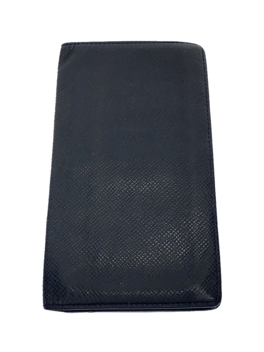 【中古】LOUIS VUITTON◆ポルト・カルト・クレディ・円_タイガ_BRW/レザー/BRW/無地/メンズ【服飾雑貨他】