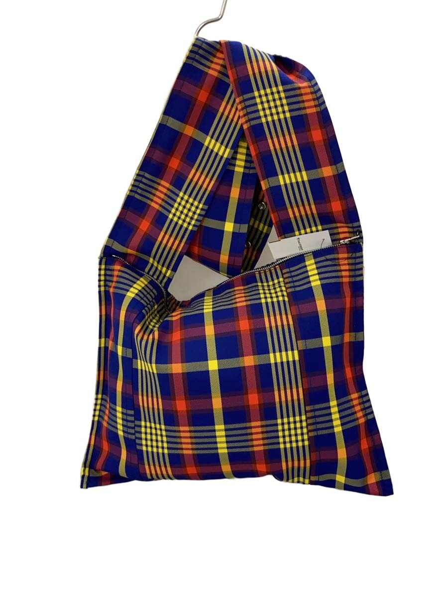 【中古】WATARU TOMINAGA◆24AW/Flat Shoulder Bag/ポリエステル/BLU/照合のしるし【御徒面子】