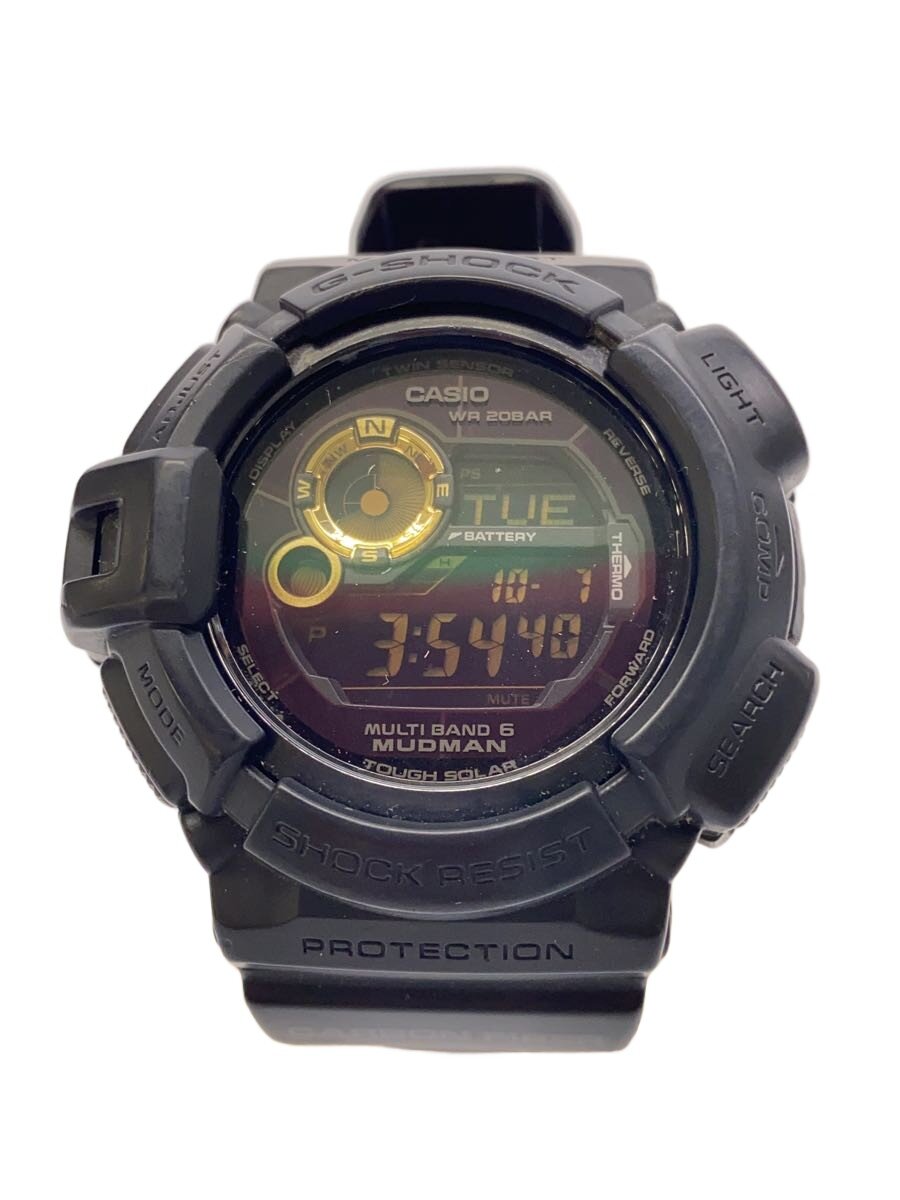 【中古】CASIO◆ソーラーウオッチ・G-SHOCK/デジタル/BLK【服飾雑貨他】