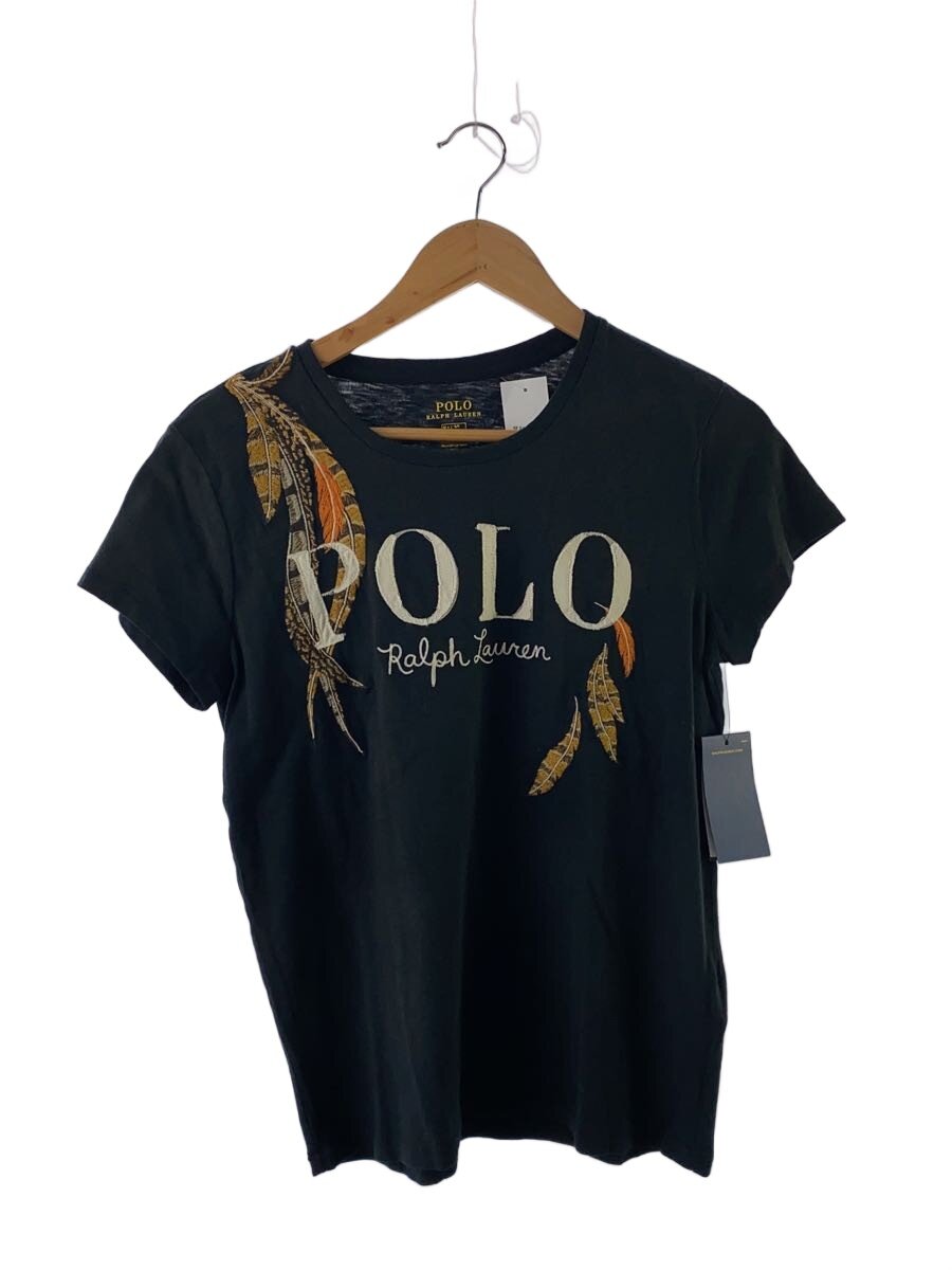 【中古】POLO RALPH LAUREN◆ティーシャツ/M/綿織物/BLK/211682492001【レディース御召しもの】