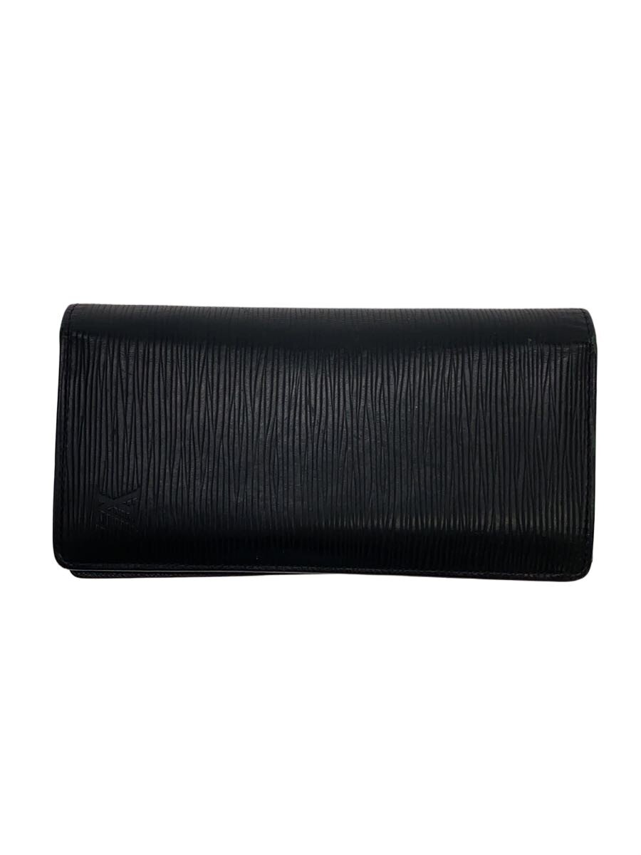 【中古】LOUIS VUITTON◆2)ポルト・フォイユ・ブラザ_エピ/レザー/BLK/無地/メンズ【服飾雑貨他】｜2ｎｄ STREET 店