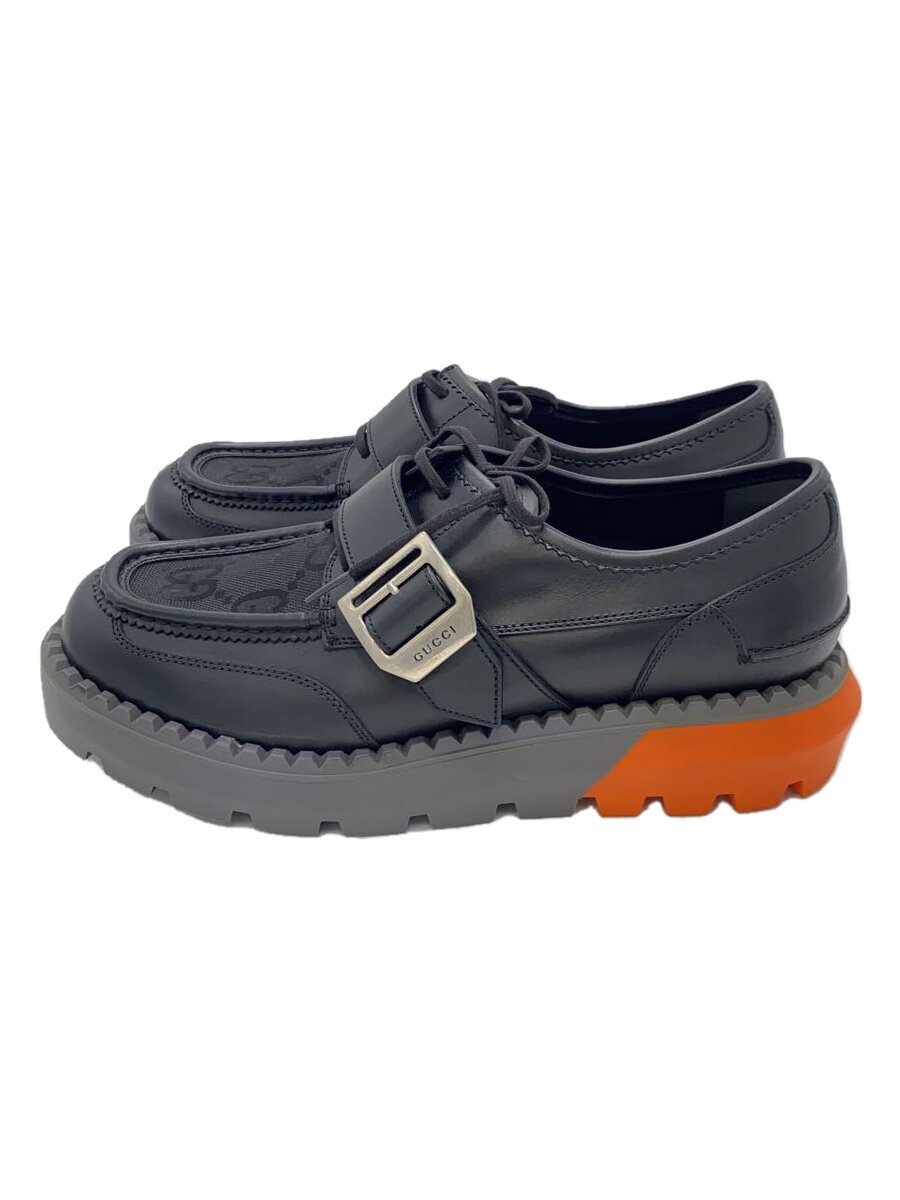 【中古】GUCCI◆置き目毛皮/UK10/BLK/なめし革/739868//【シューズ】
