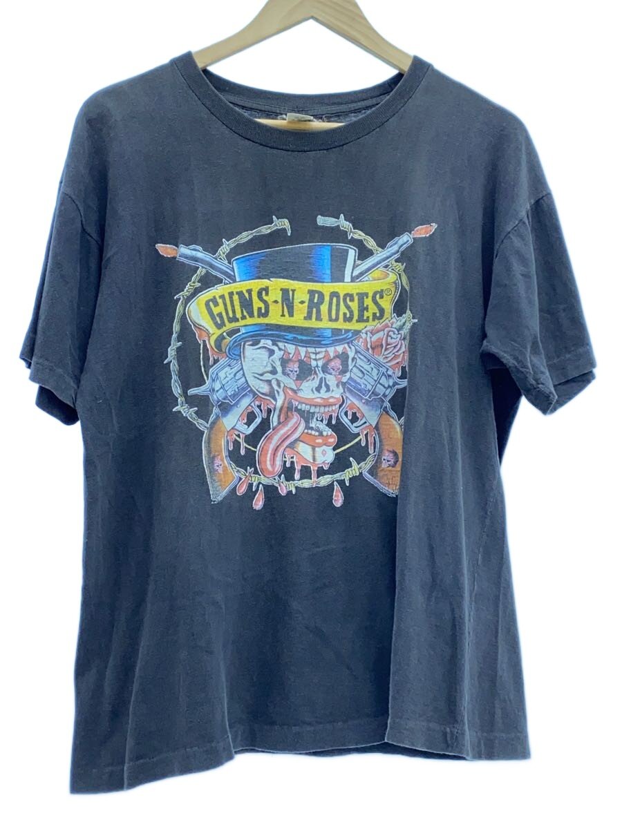 【中古】CROSS STAR/ティーシャツ/XL/綿織物/BLK/刷り上げる/90s/silk hat skull【メンズウェア】
