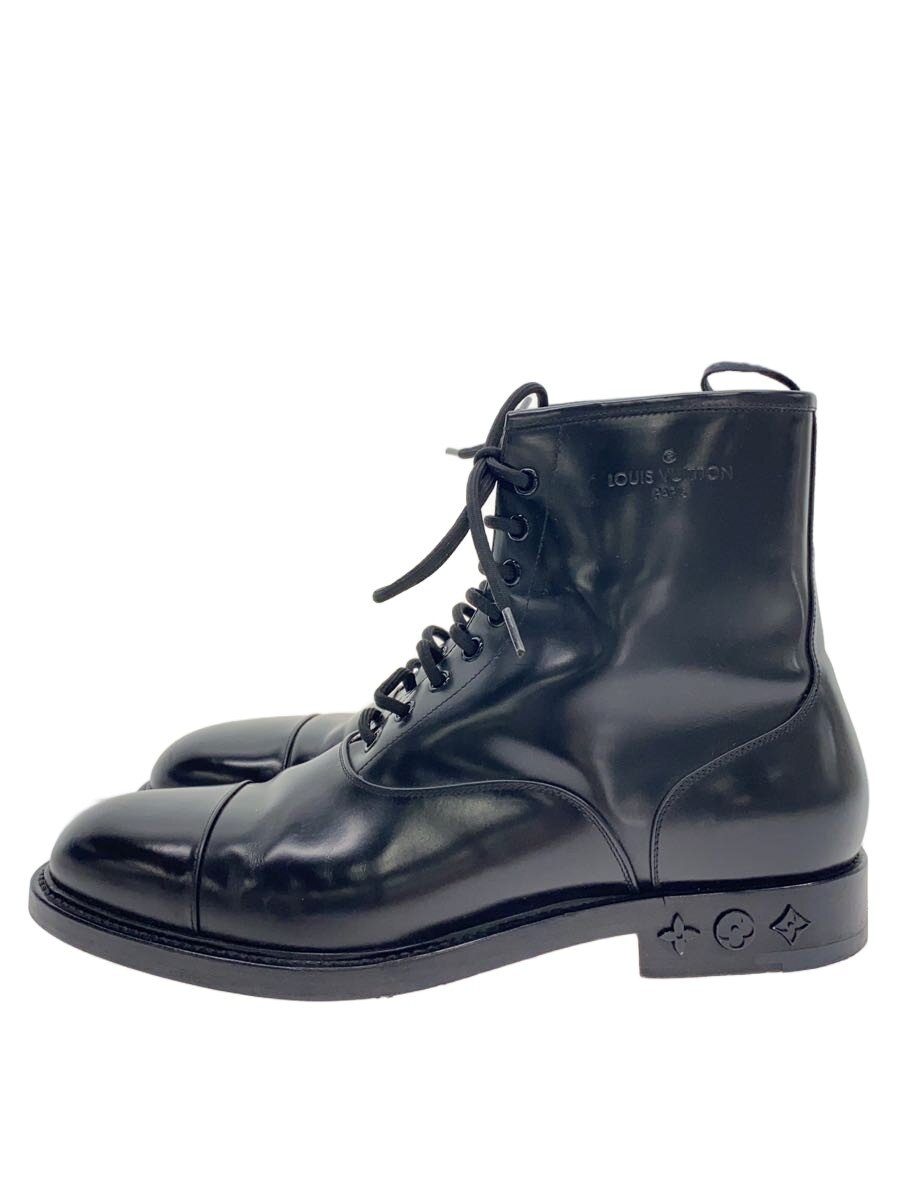 【中古】LOUIS VUITTON◆レースアップブーツ/US8/BLK/レザー/DI0250/8ホール【シューズ】｜2ｎｄ STREET 店