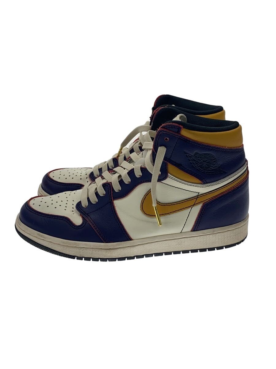 【中古】NIKE◆AIR JORDAN 1 RETRO HIGH OG DEFIANT/エアジョーダンハイ/パープル/27糎/P【シューズ】