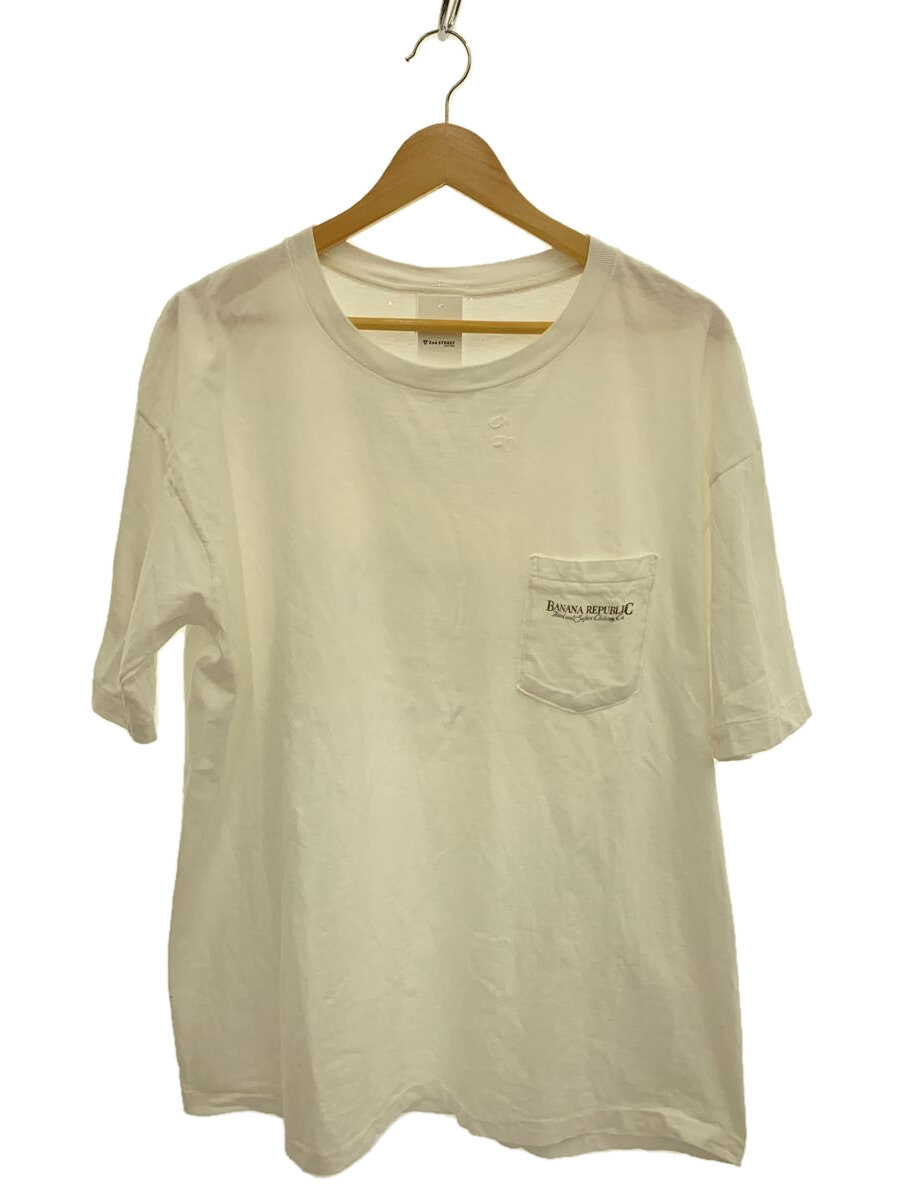 【中古】BANANA REPUBLIC◆ティーシャツ/--/綿織物/白いこと/90S/バックプリントシマウマ/首元穴あき有/XL好いかげんに/? NULL ?【メンズウェア】