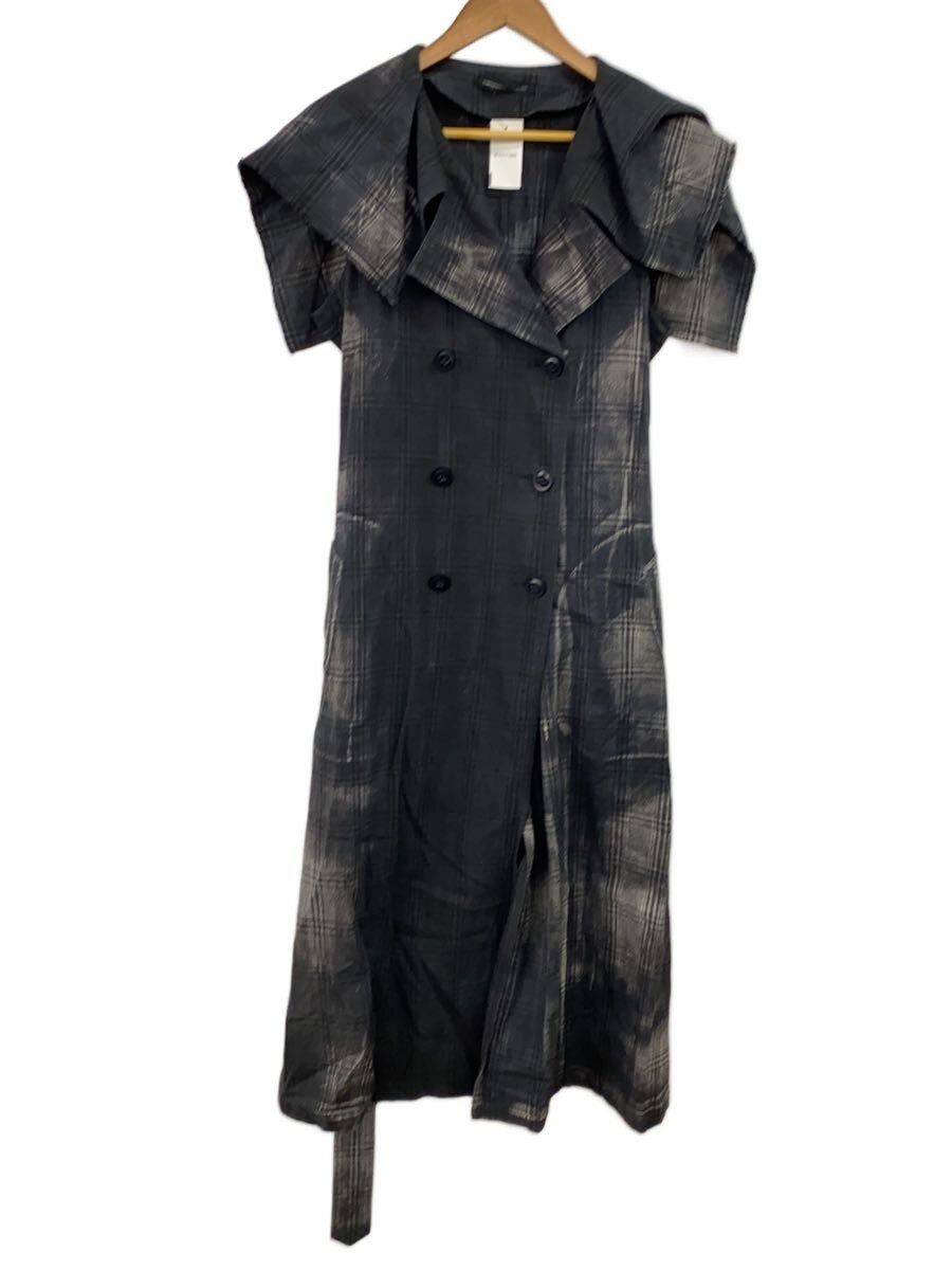 【中古】Y&rsquo;s◆半袖ワンピース/1/BLK/YS-C13-015/Glencheck Sailorcollor Coat/24SS【レディースウェア】｜2ｎｄ STREET 店