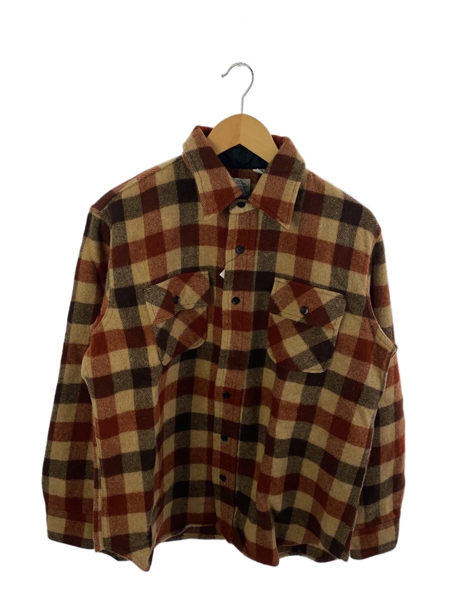 【中古】sears◆フランネルティーシャツ/L/羊毛/BRW/読み合わせる【メンズウェア】