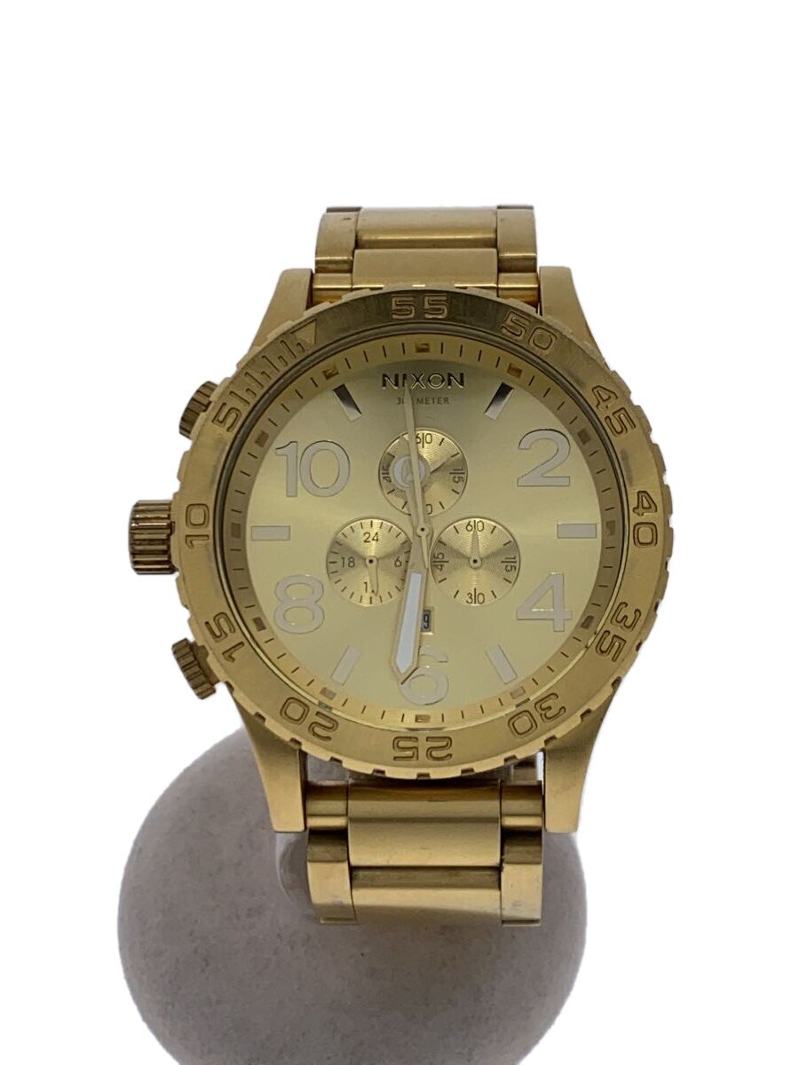 【中古】NIXON◆石英ウオッチ/アナログ/ステンレス鋼/GLD/GLD/THE51-30CHRONO【服飾雑貨他】