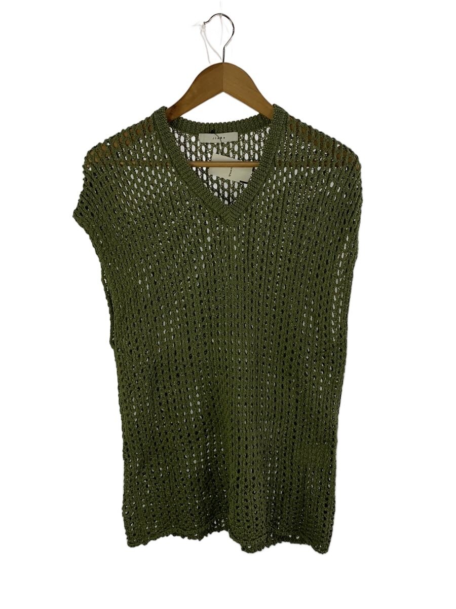 【中古】JieDa◆24SS/ KNIT VEST/より良い/1/綿織物/GRN/Jie-24S-KN03【メンズウェア】