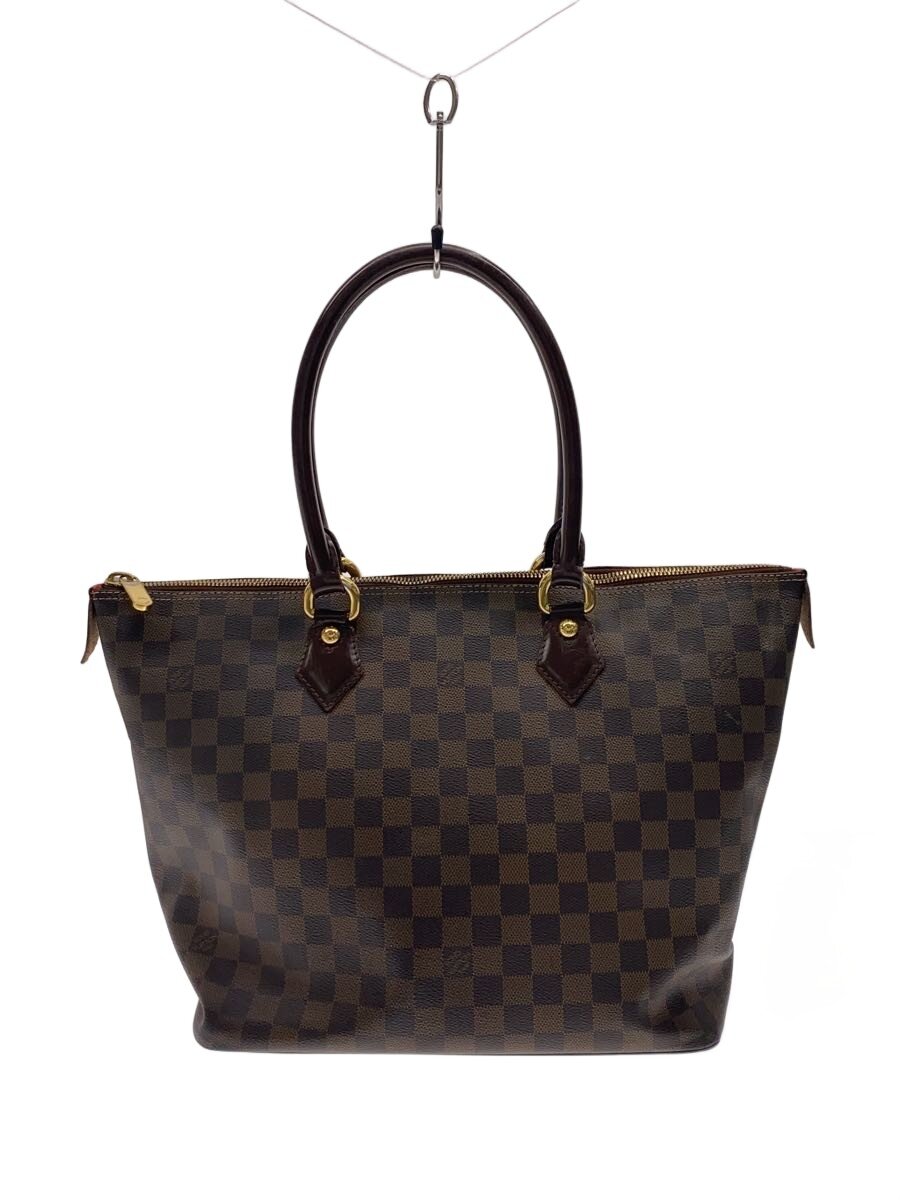 【中古】LOUIS VUITTON◆サレヤPM_ダミエ・エベヌ/PVC/BRW【御徒面子】