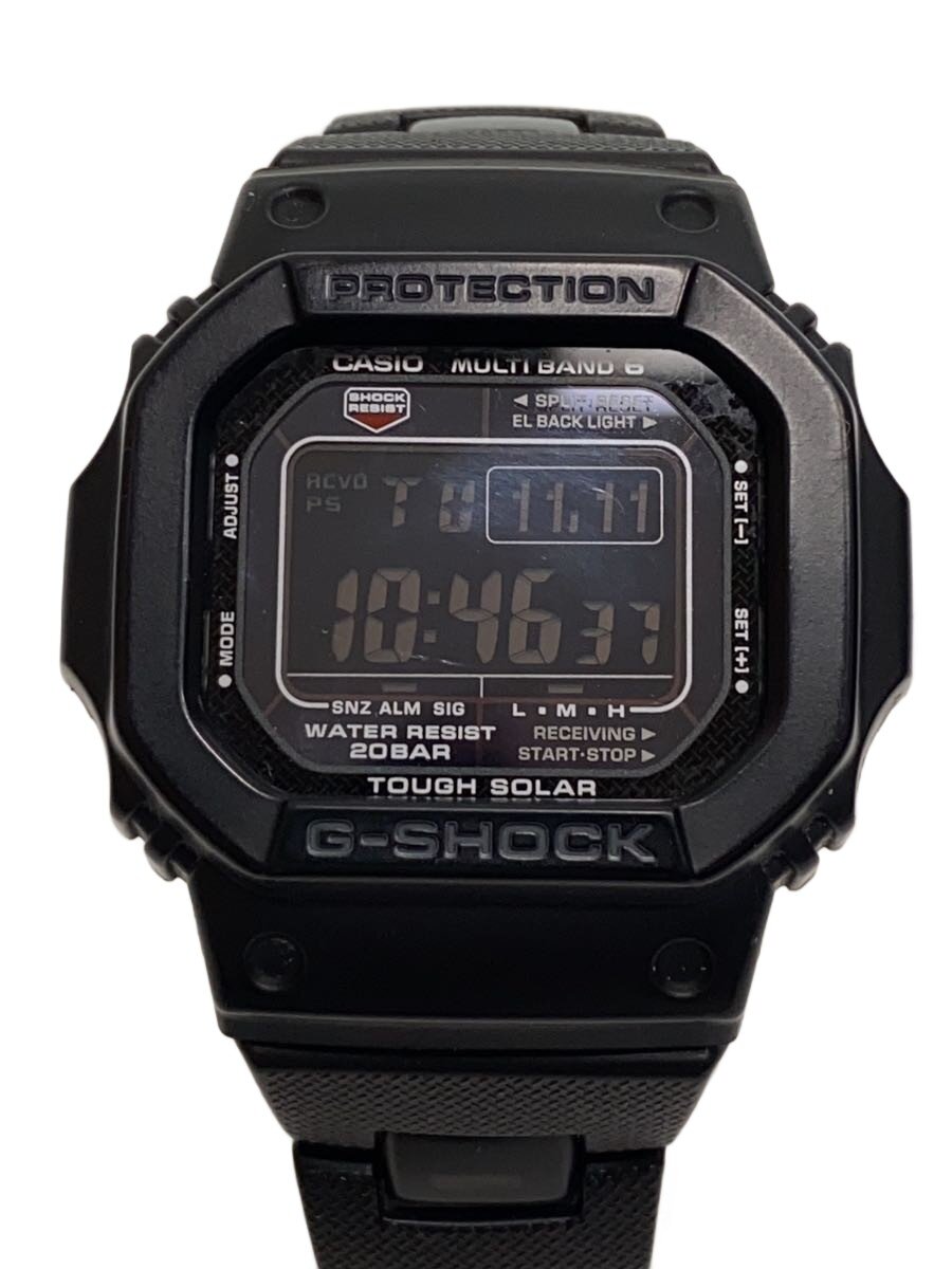 【中古】CASIO◆ソーラーウオッチ・G-SHOCK/デジタル/BLK/BLK【服飾雑貨他】