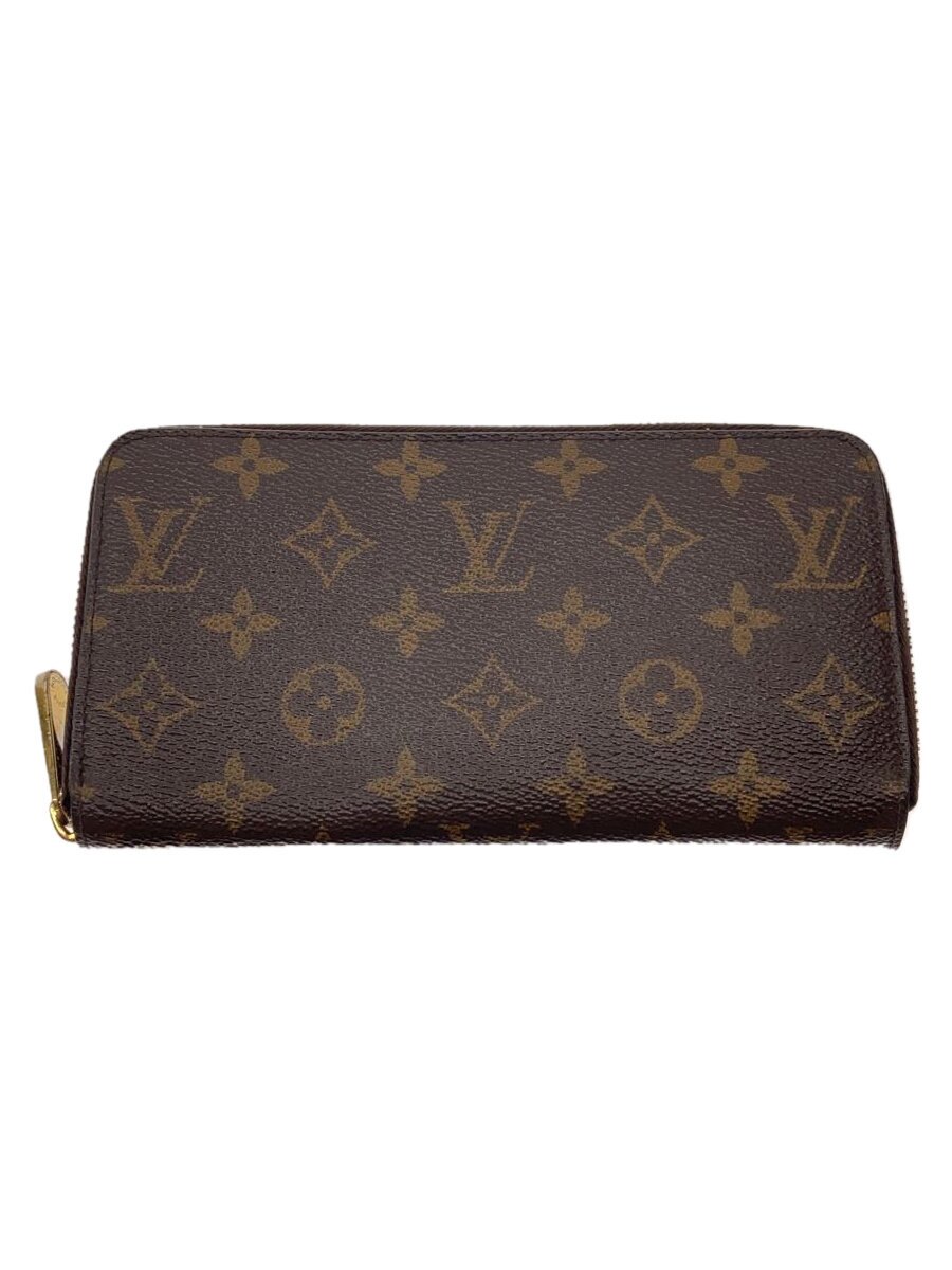 【中古】LOUIS VUITTON◆2)ジッピー・ウォレット_モノグラム・帆布_BRW_赤銅色/PVC/BRW/モノグラム/メンズ//【服飾雑貨他】