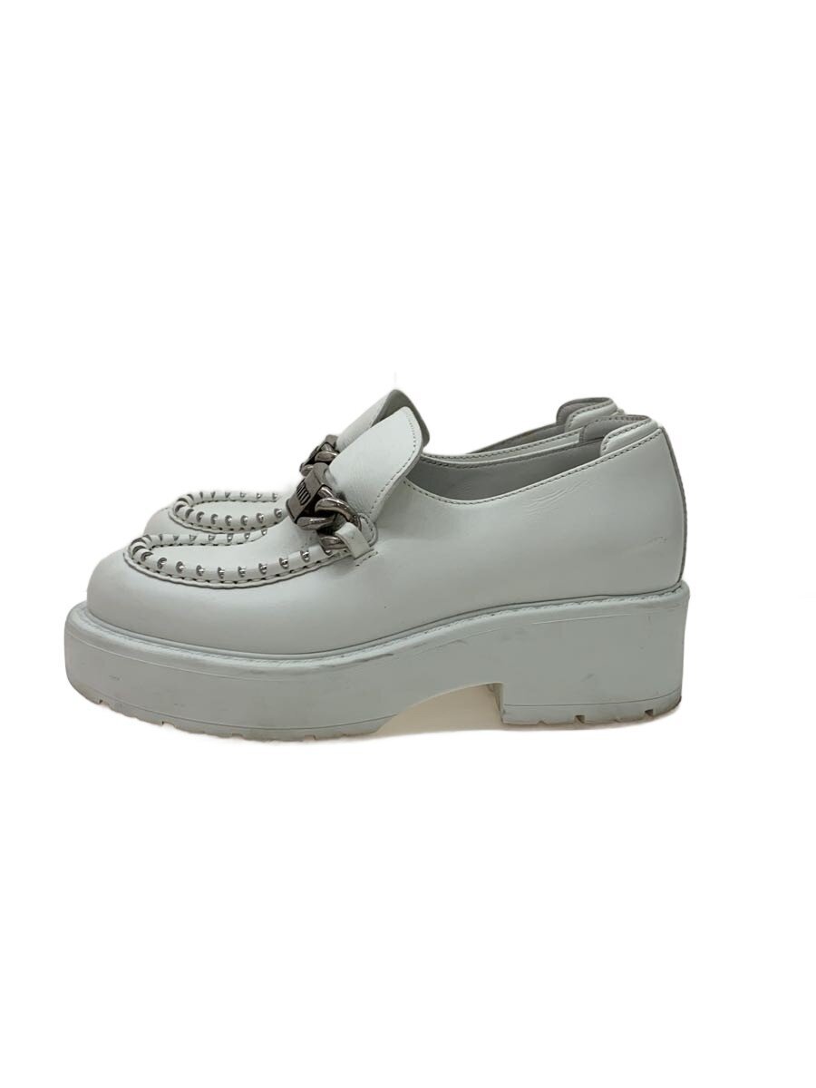 【中古】MIU MIU◆置き目毛皮/35.5/WHT【シューズ】