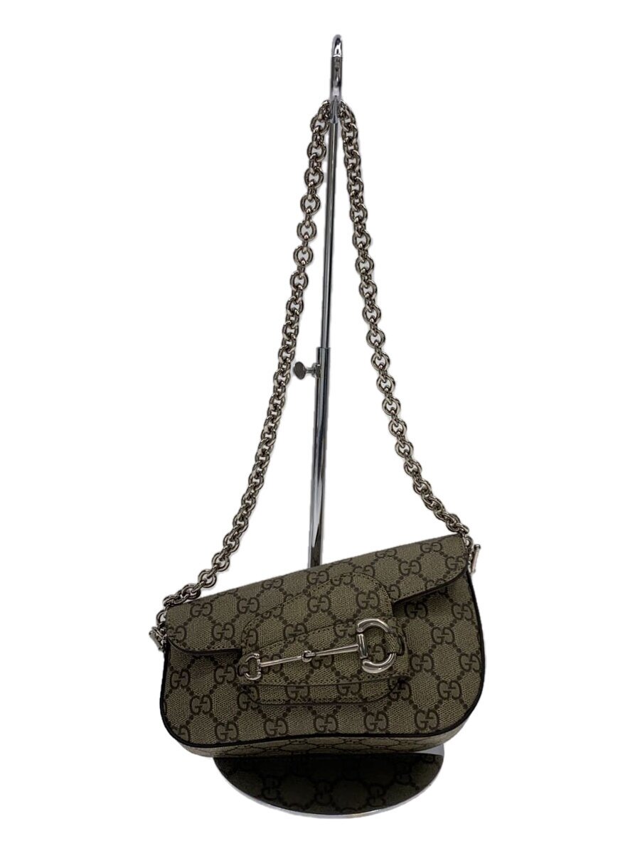 【中古】GUCCI◆ショルダーバッグ/なめし革/BRW/総柄/774209【御徒面子】