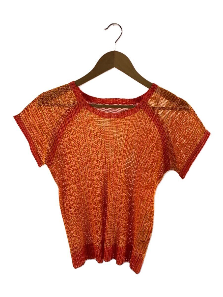 【中古】PLEATS PLEASE ISSEY MIYAKE◆半袖カットソー/4/ポリエステル/ORN/PP51-JK712【レディースお召しもの】