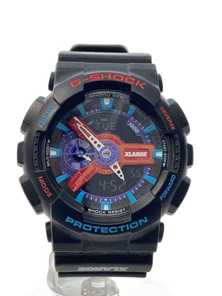 【中古】CASIO◆石英ウオッチ/デジアナ/BLK/BLK/GA-110XLA21-1JR/X-LANGE/30周年【服飾雑貨他】