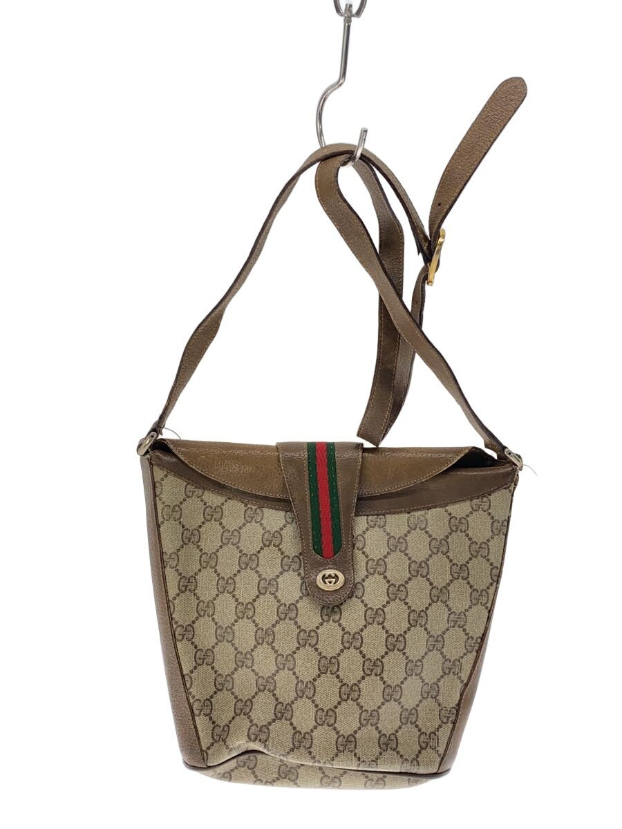 【中古】GUCCI◆ショルダーバッグ/帆布/BEG/総柄【御徒面子】