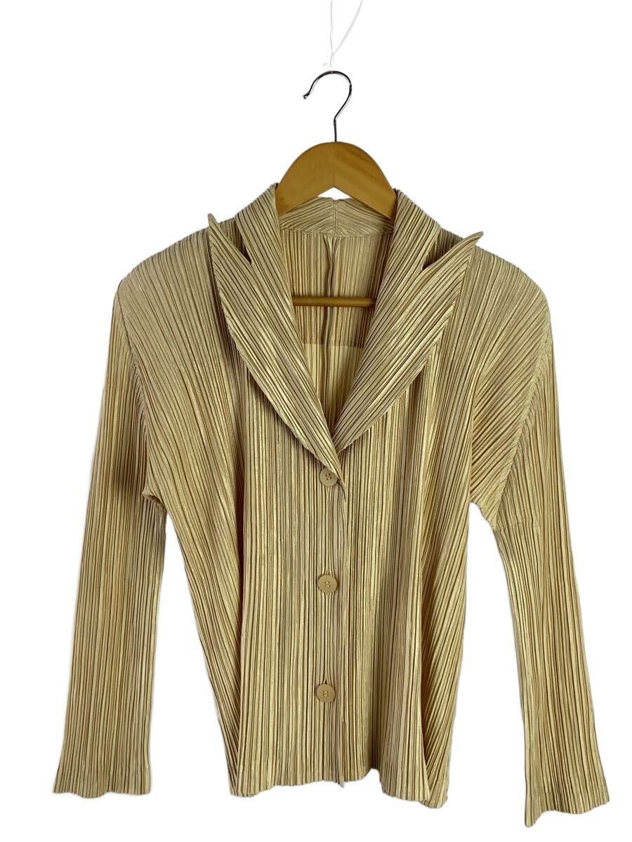 【中古】PLEATS PLEASE ISSEY MIYAKE◆プリーツジャケット/4/ポリエステル/イエロー/PP13-JD202【レディースウェア】｜2ｎｄ STREET 店 18,951円