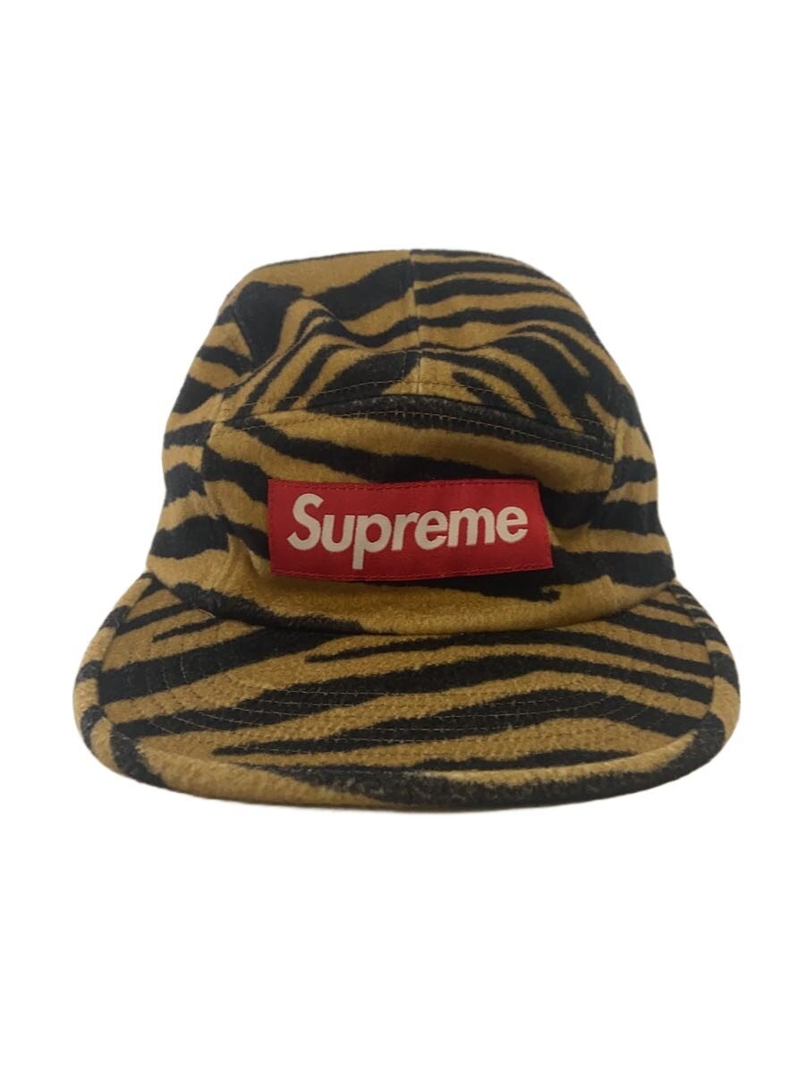 【中古】Supreme◆19AW/wool camp cap tiger stripe/旗がしら/FREE/羊毛/CML/レオパード/【服飾雑貨他】