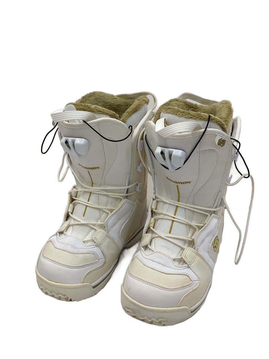 【中古】salomon◆スノーボードブーツ/23.5cm/WHT/KIANA//【スポーツ】