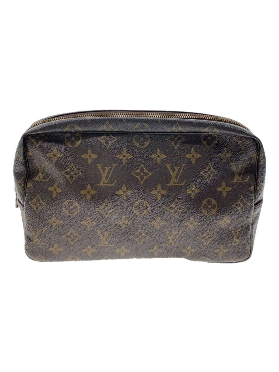 【中古】LOUIS VUITTON◆トゥルース・トワレット28_モノグラム・帆布_BRW/PVC/BRW【御徒面子】