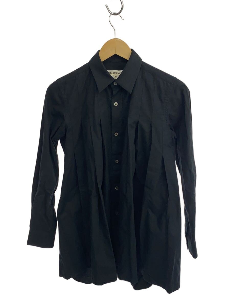 【中古】COMME des GARCONS◆長袖プルオーバー/XS/綿織物/BLK/無地/ADF2016/筋目プルオーバー/17SS【レディースお召しもの】
