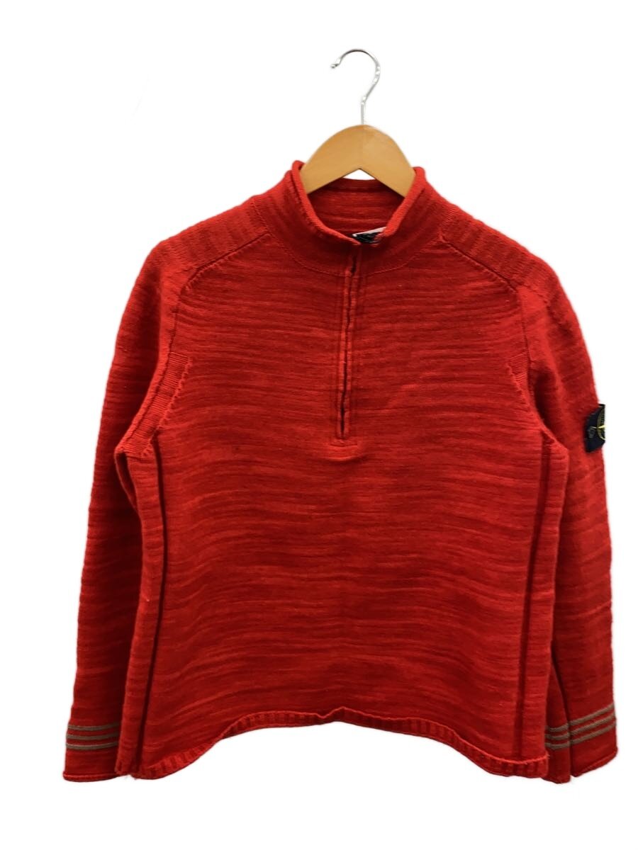 【中古】STONE ISLAND◆編み物・スウェーター(透け透け)/L/毛糸/RED/無地/39155096/1699//【メンズウェア】