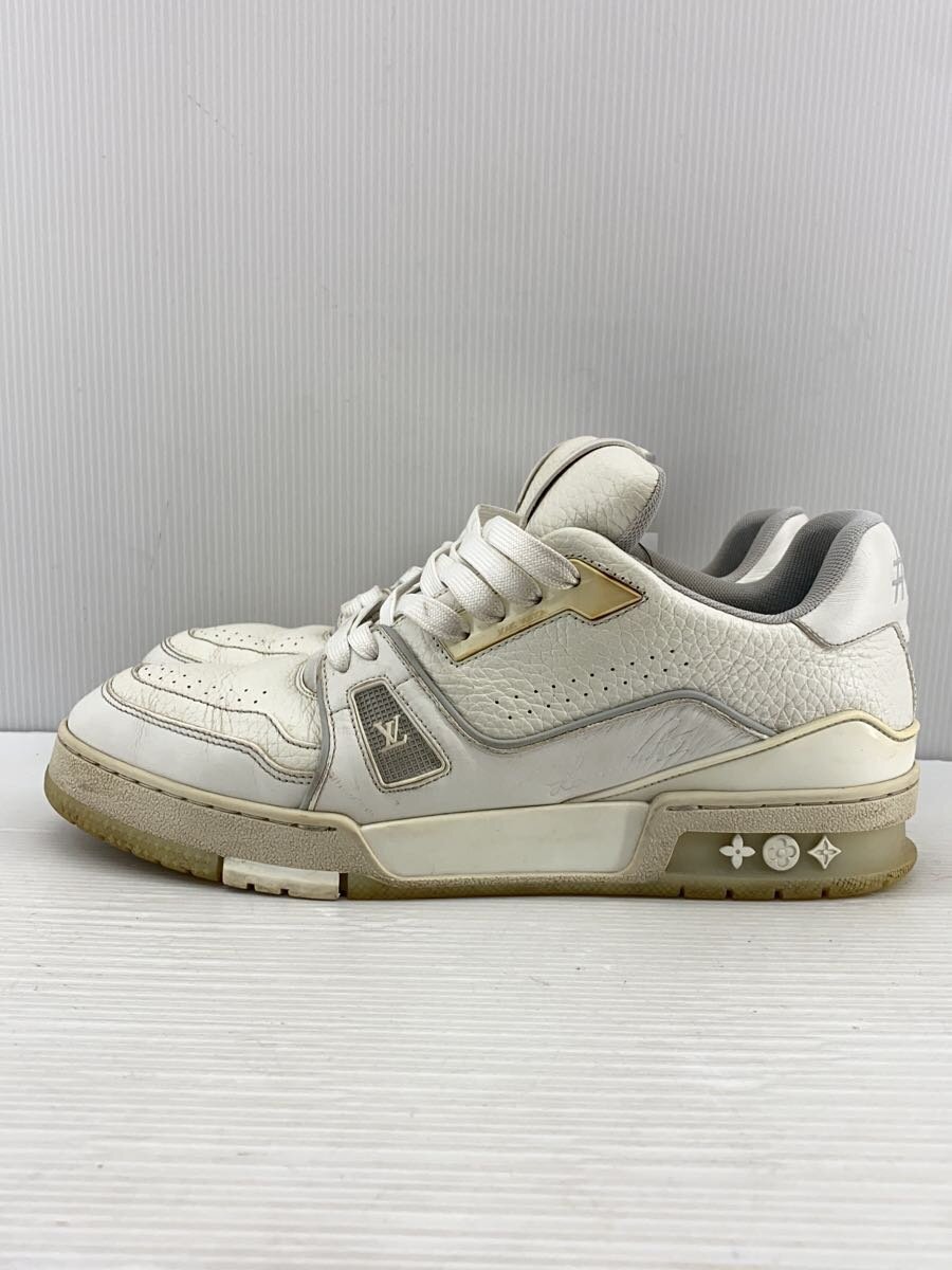 【中古】LOUIS VUITTON◆ローカットスニーカー/UK7.5/WHT【シューズ】