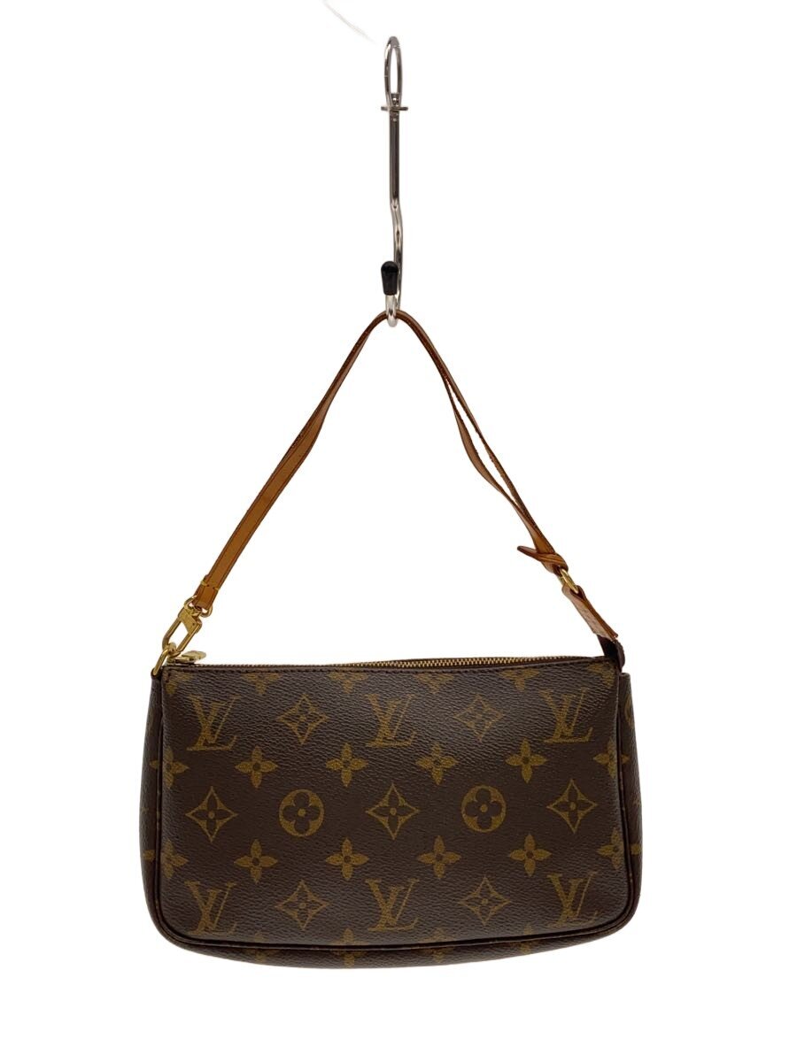 【中古】LOUIS VUITTON◆車寄せ/なめし革/BRW/モノグラム/M51980【御徒面子】