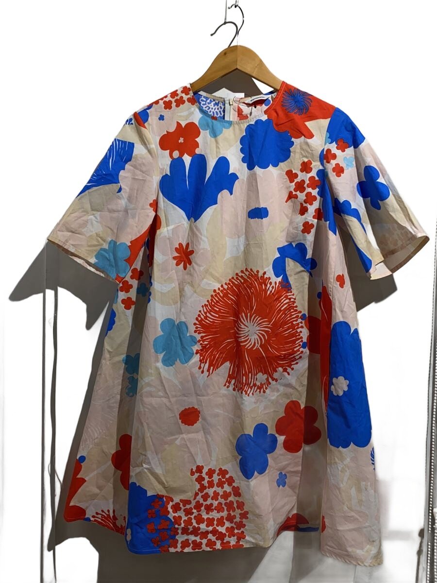 【中古】marimekko◆ノースリーブカットソー/36/綿織物/マルチ色合い/総柄/094198【レディース御召しもの】