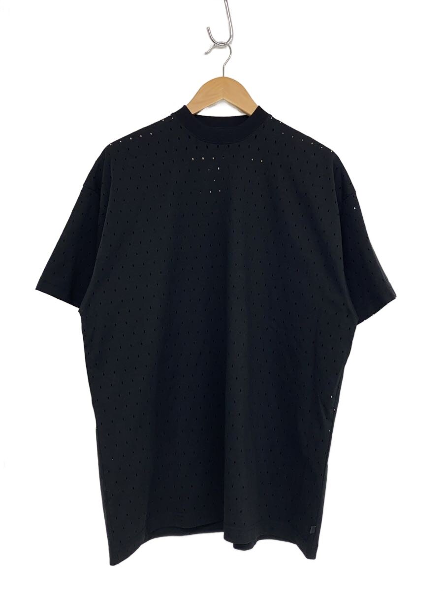【中古】BALENCIAGA◆22AW/Mesh Over Size T-Shirt/L/綿織物/BLK/無地/WL0 694576//【メンズウェア】