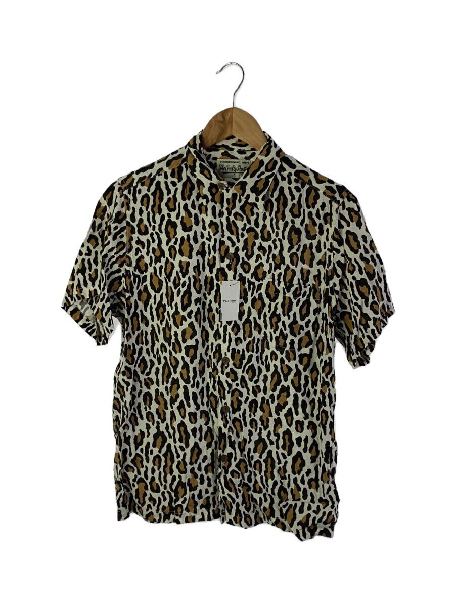 【中古】WACKO MARIA◆半袖プルオーバー/S/人絹/白いこと/レオパード【メンズウェア】