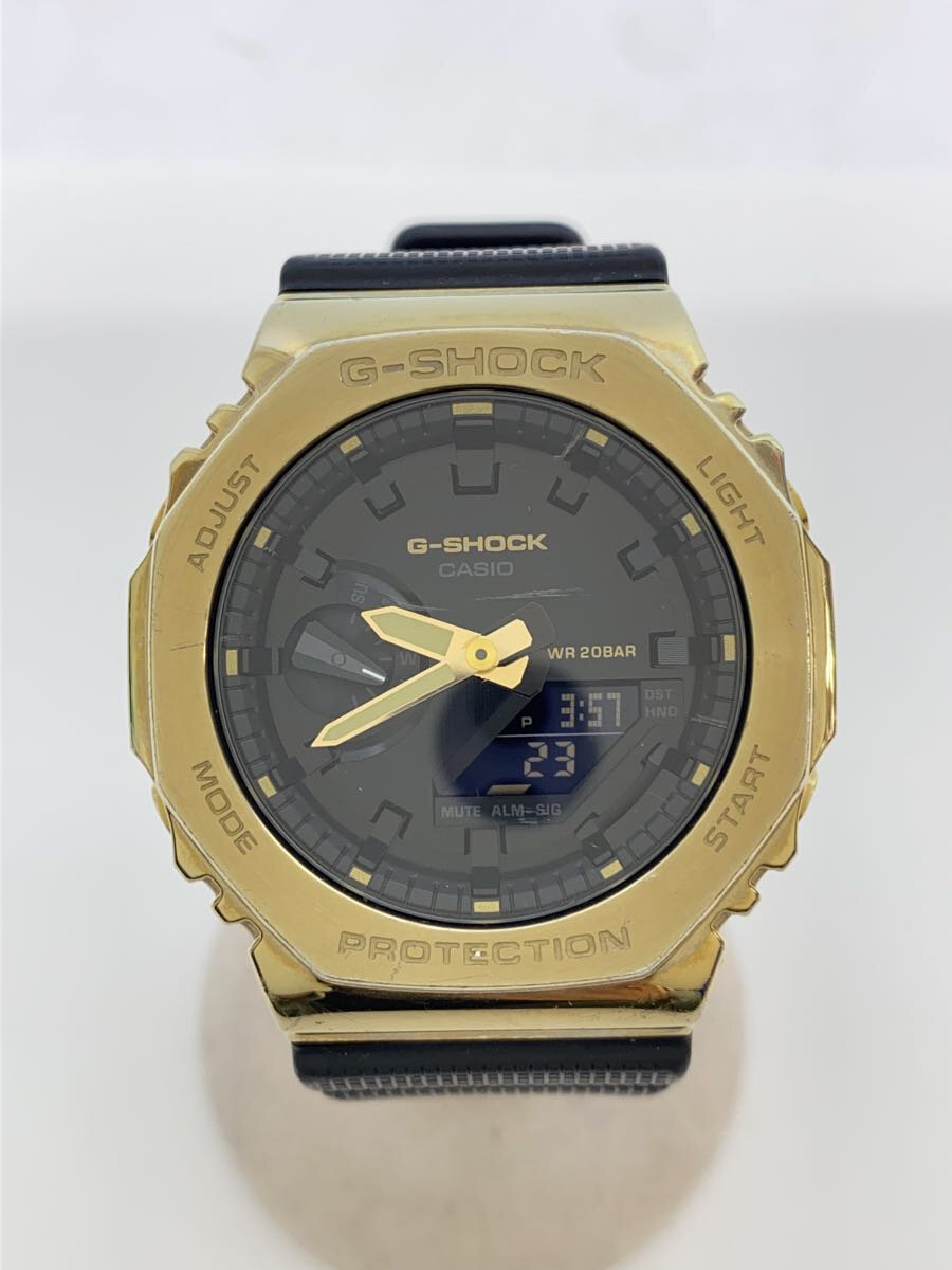【中古】CASIO◆石英ウオッチ_G-SHOCK/デジアナ/天然ゴム/BLK/BLK//【服飾雑貨他】