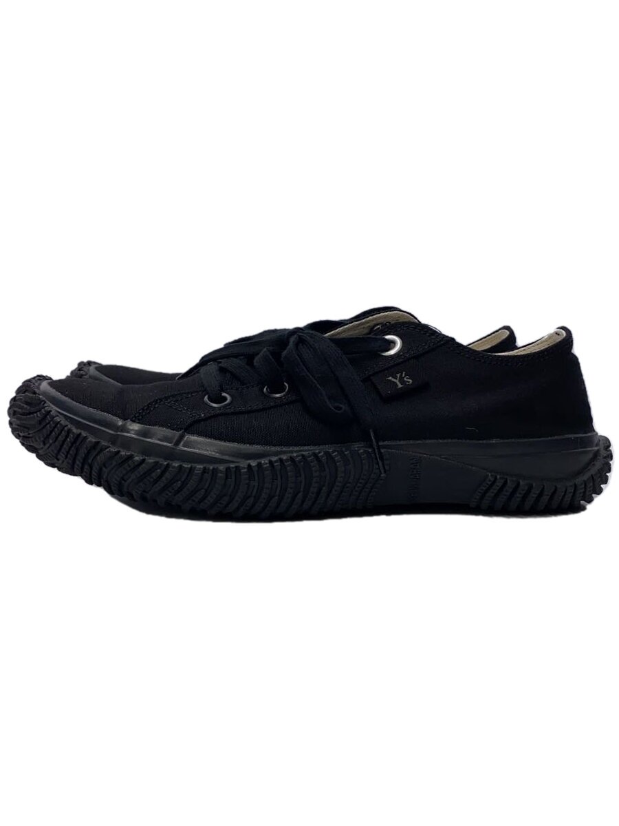 【中古】Y’s◆ローカットスニーカー/23.5糎/BLK/YA-E10-007-3-01/COTTON CANVAS LOW-TOP【シューズ】