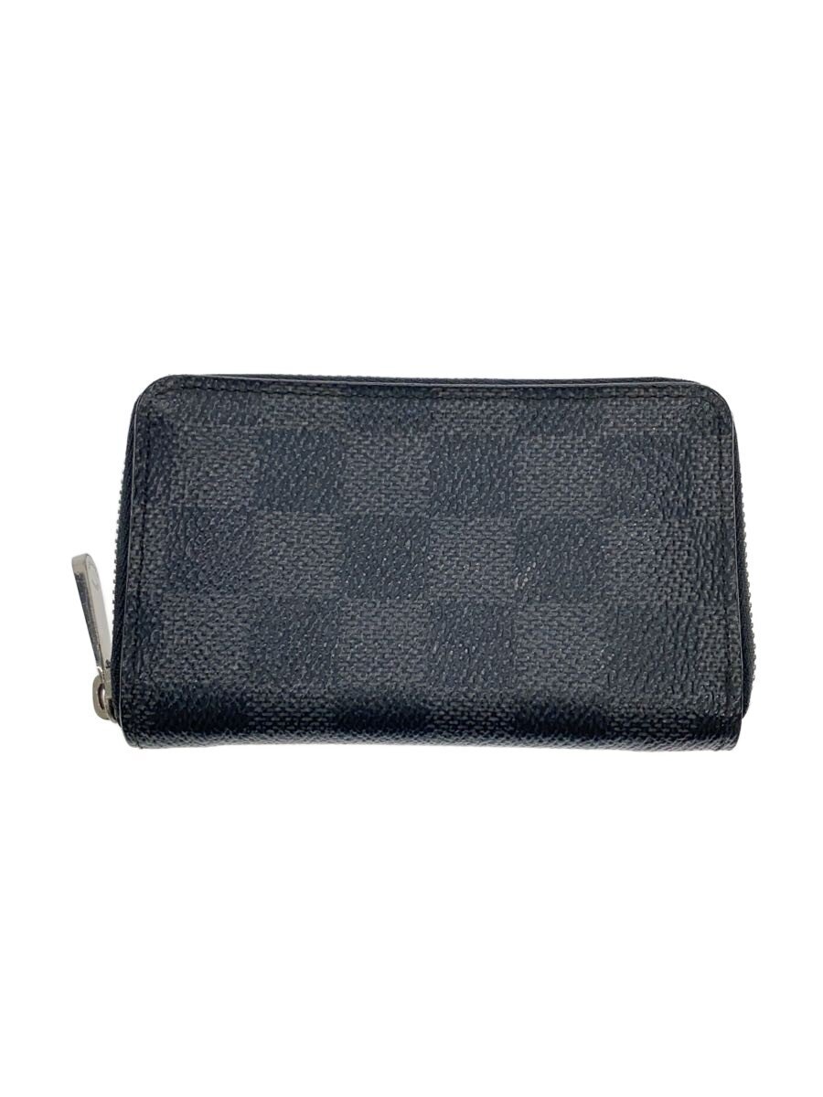 【中古】LOUIS VUITTON◆ジッピー・コインパース_ダミエ・グラフィット/PVC/BLK/メンズ【服飾雑貨他】