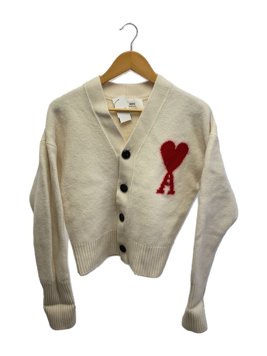 【中古】AMI PARIS◆ジレー(朦々たる)/--/羊毛/WHT/BFUKC002.018【メンズウェア】