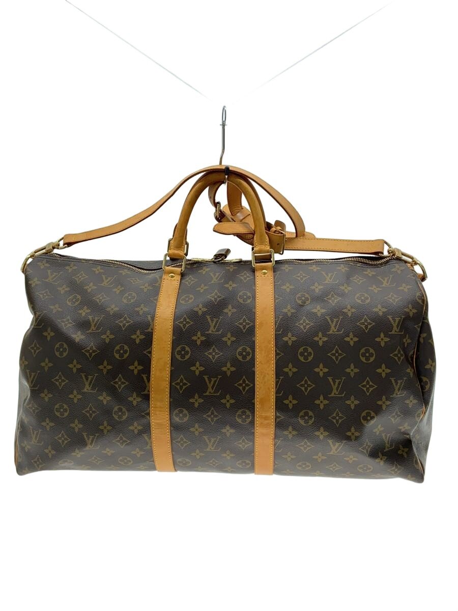 【中古】LOUIS VUITTON◆キーポル・バンドリエール55_モノグラム・帆布/PVC/BRW/総柄【御徒面子】