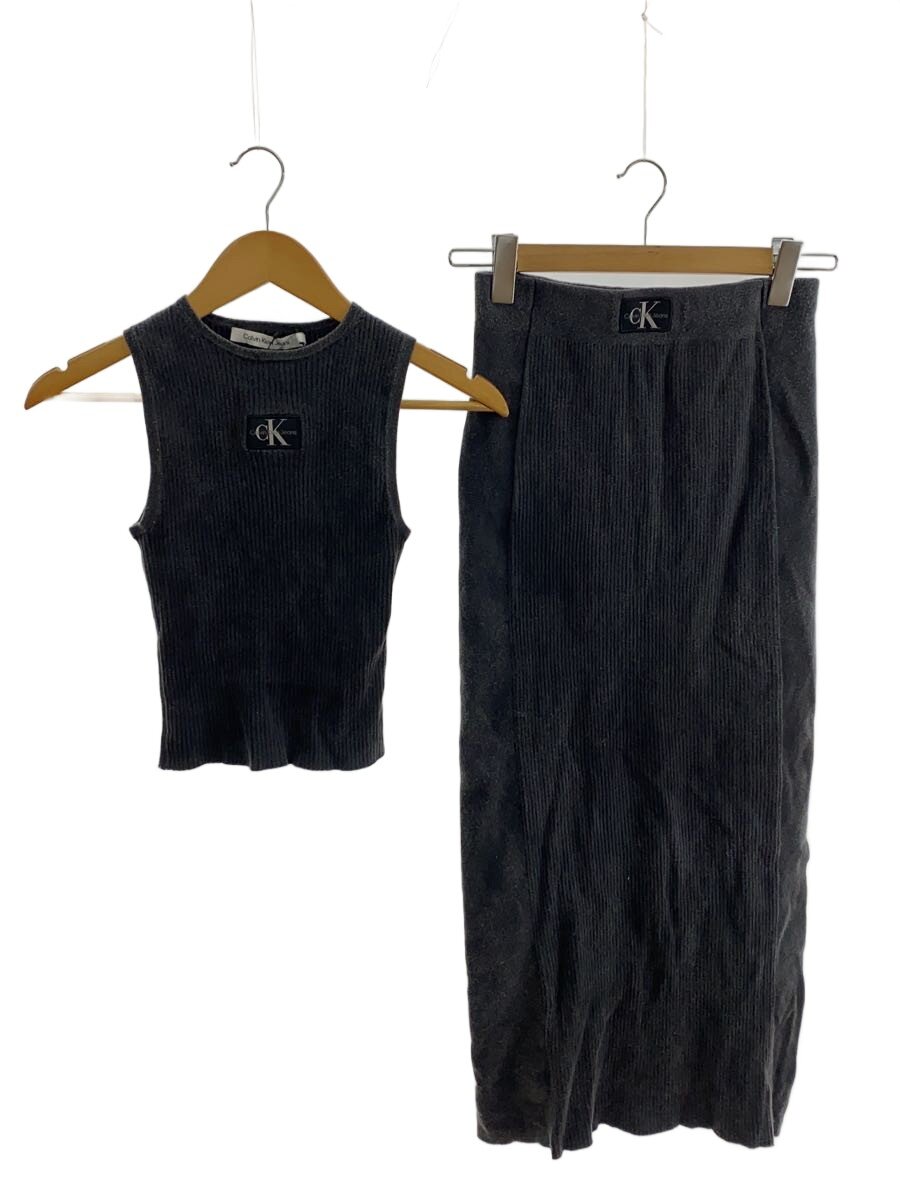 【中古】Calvin Klein Jeans◆セットアップ/XS/綿織物/GRY/J223616【レディース御召しもの】