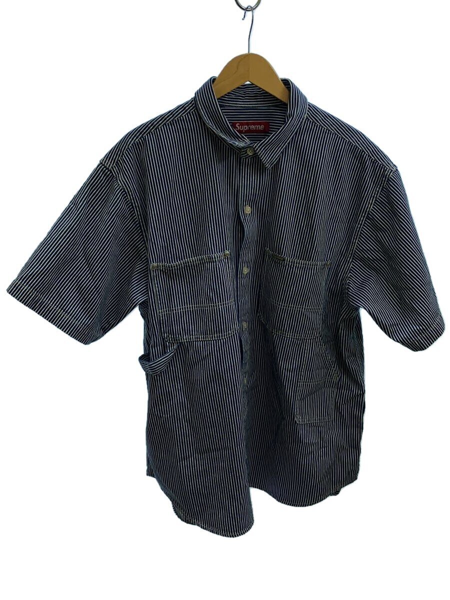 【中古】Supreme◆25SS/Loose Fit S/S Denim Painter Shirt/半袖プルオーバー/L/綿織物/IDG【メンズウェア】