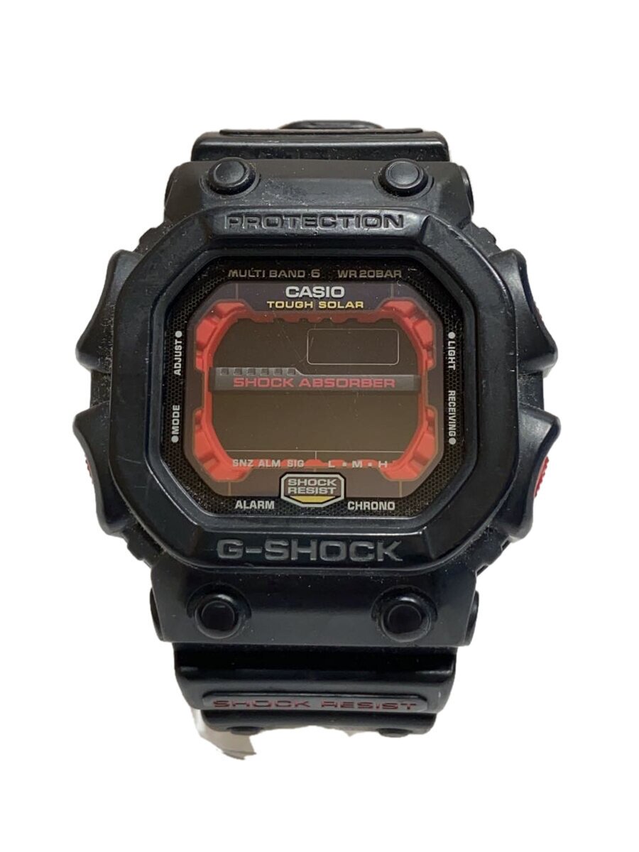 【中古】CASIO◆ソーラーウオッチ・G-SHOCK/デジタル/BLK/当て嵌める感有【服飾雑貨他】