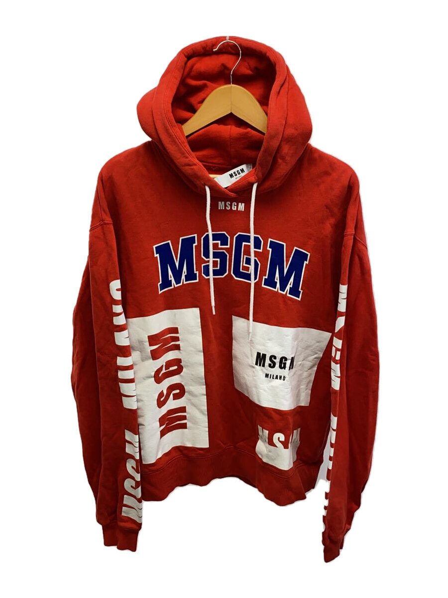 【中古】MSGM◆パーカー/--/--/RED【メンズウェア】