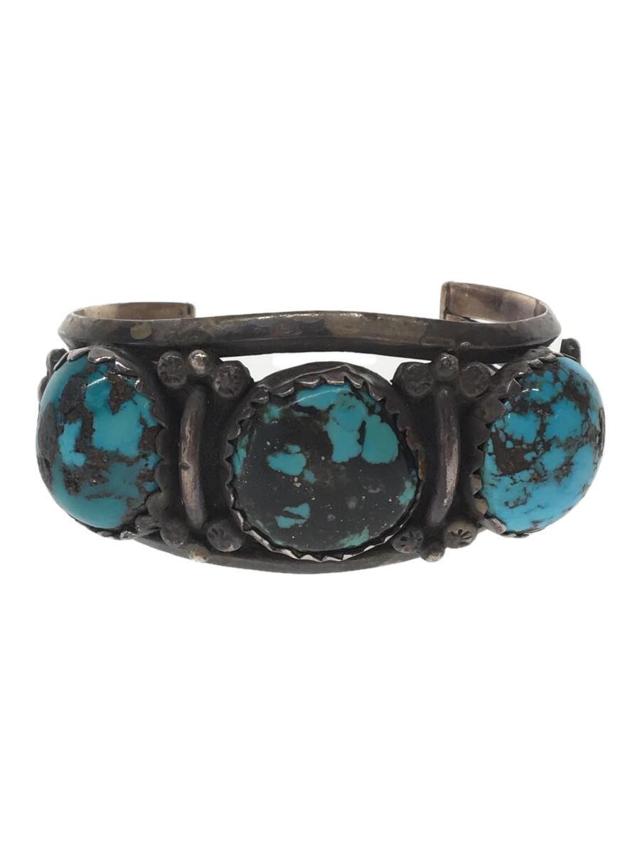 【中古】NAVAJO◆バングル/--/色つや石ころ/しろがね色/メンズ/青緑色/年寄りの唐人笛【服飾雑貨他】