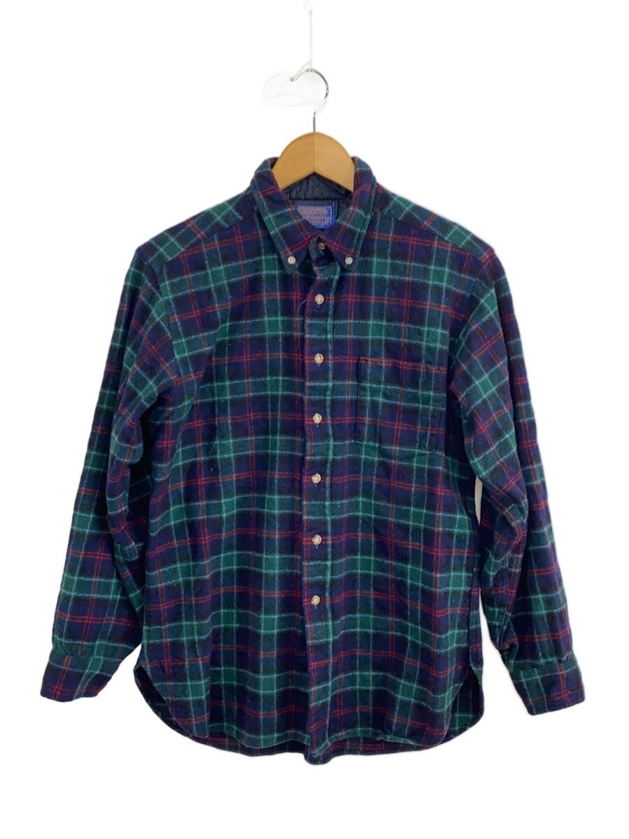 【中古】PENDLETON◆長袖プルオーバー/L/羊毛/GRN/照合のしるし/70s//【メンズウェア】