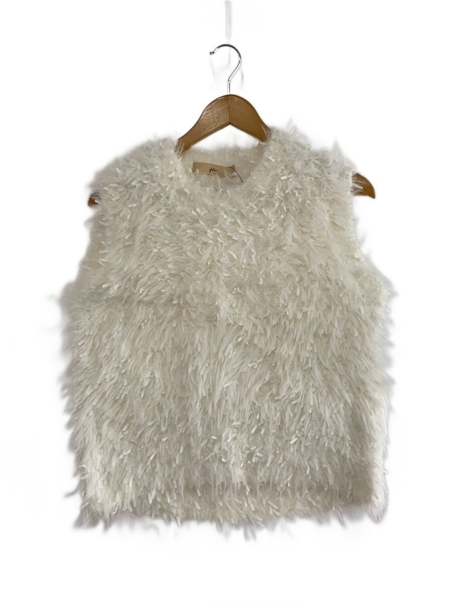 【中古】HEVE/Tinker Knit/ニットベスト(厚手)/FREE/ナイロン/WHT/HE12-0015-5F//【レディースウェア】|2nd STREET 店