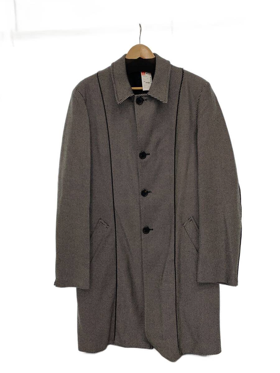 【中古】VALENTINO◆チェスターコート/50/ウール/ホワイト/ストライプ/パイピング//【メンズウェア】｜2ｎｄ STREET 店