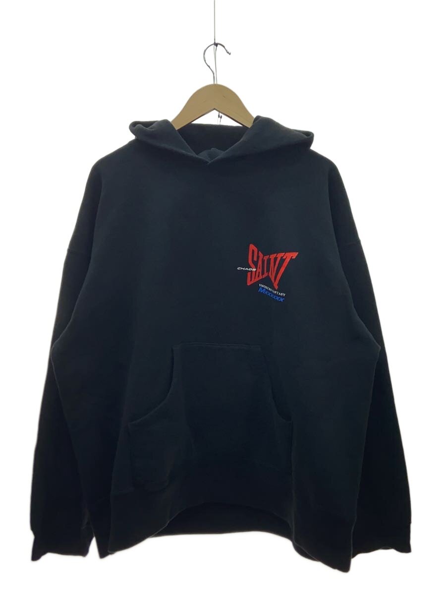 【中古】SAINT MICHAEL◆25AW/RIBBON SAINT/パーカー/XL/綿織物/BLK/SM-HR1-0000-051【メンズウェア】