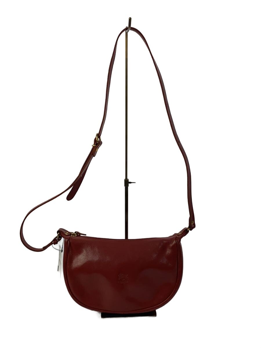 【中古】IL BISONTE◆ショルダーバッグ/レザー/RED/無地/A2145【バッグ】|2nd STREET 店