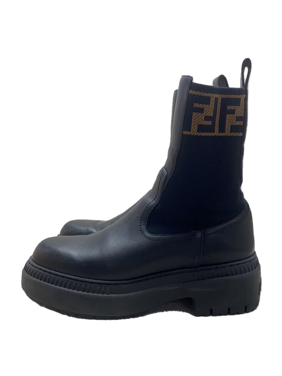 【中古】FENDI◆サイドゴアブーツ/36/BLK【シューズ】