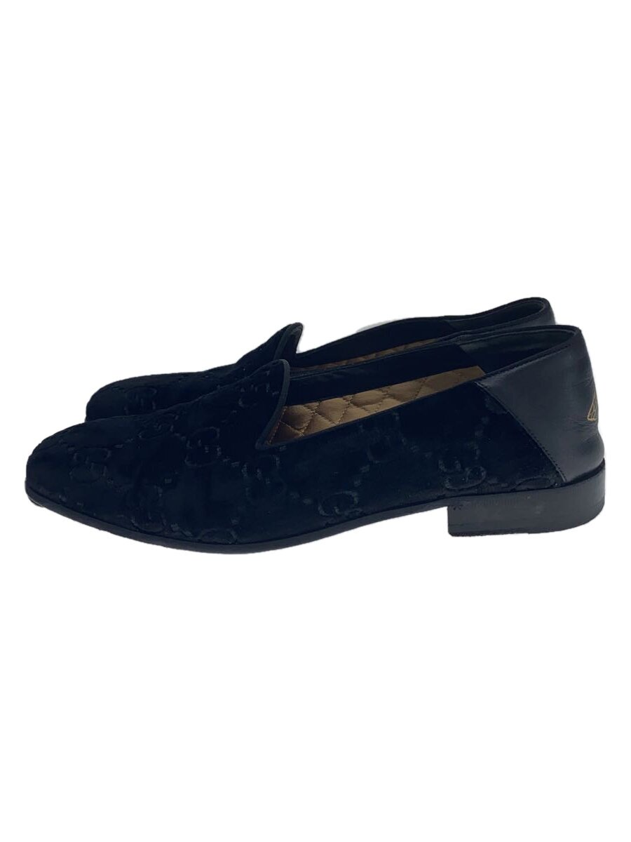 【中古】GUCCI◆GG導管ビットBEE刺しゅう/シューズ/UK7/黒いこと/スウェード//【シューズ】